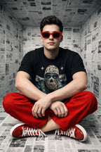 Skull Mask Graphic T-Shirt | Urban Streetwear Tee | CodeWear