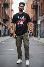 I AM OK Graphic T-Shirt model shot front view