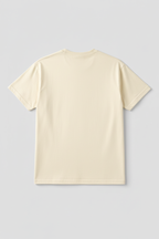 Think Different tiger graphic t-shirt back view in cream color