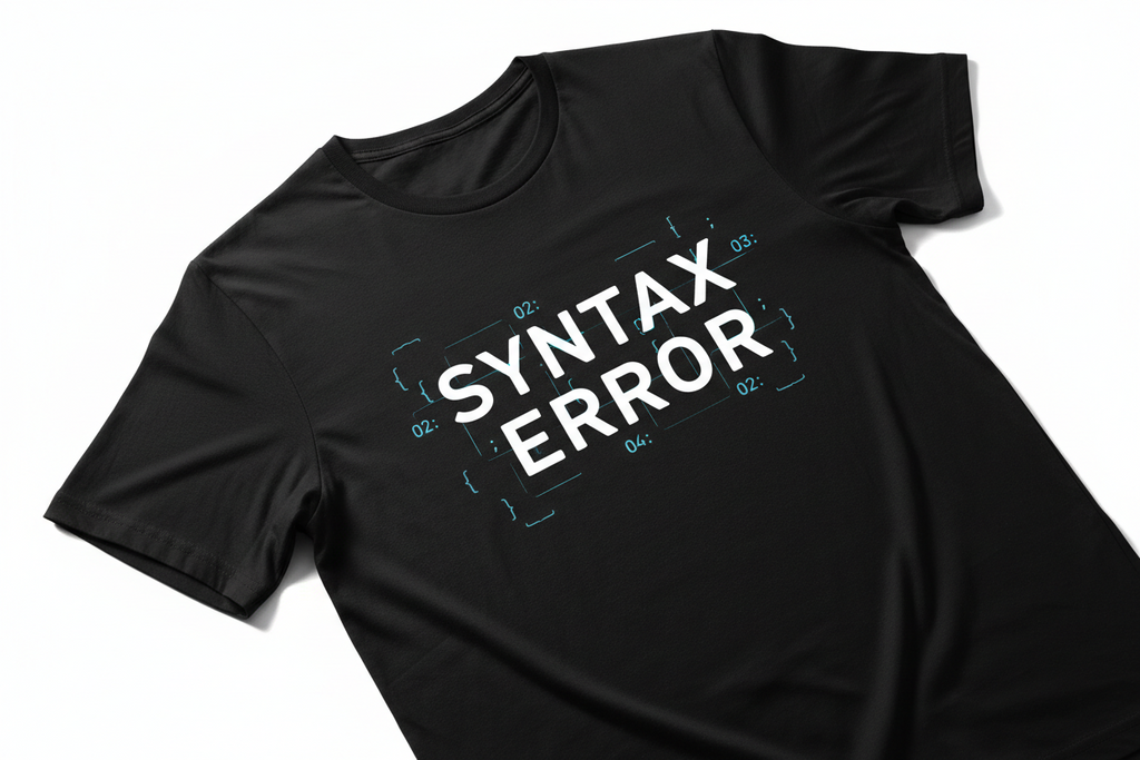 Syntax Error – Developer T-Shirt | Programmer Coding Tee | CodeWear